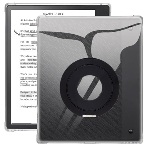 Coque Kobo Elipsa 2E 10.3 avec support bureau noir et transparent