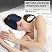 ZIMASILK 100% Mulberry Silk Sleep Mask with Adjustable Strap, Super-Smooth Soft Natural Silk Eye Mask for Sleep, Multiple Color Options(Navy Blue)