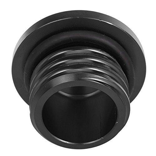 Anzene Bouchon de Réservoir de Carburant en Aluminium Noir Avec Rondelle en Caoutchouc pour Harley Sportster 1200 883 1996-up