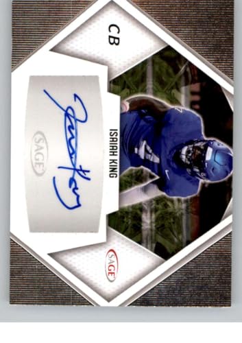 2023 Sage Draft Silver Autograph #IK Isaiah King Buffalo Bulls Official College Football Card in Raw (NM or Better) Condition