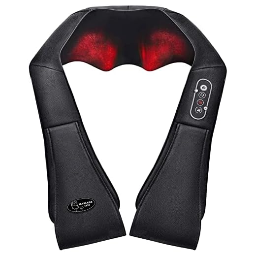 Masajeador de Cuello y Hombros, Shiatsu Masajeador Cervical Eléctrico con Función de Calor, Masajeador Espalda de 3 Posiciones Ajustables, para Relajación de Fatiga el Hogar y la Oficina