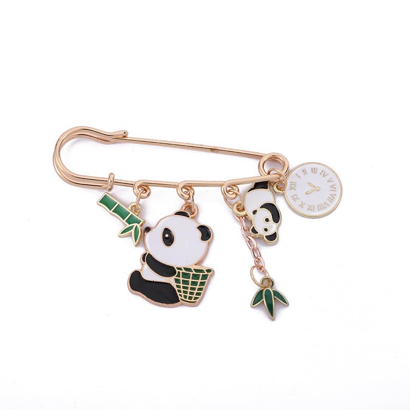 Image of Panda Cute Oil Dripping Panda Brooch Outdoors Lapel Pins Badge Brooch Pins (Bro000001)