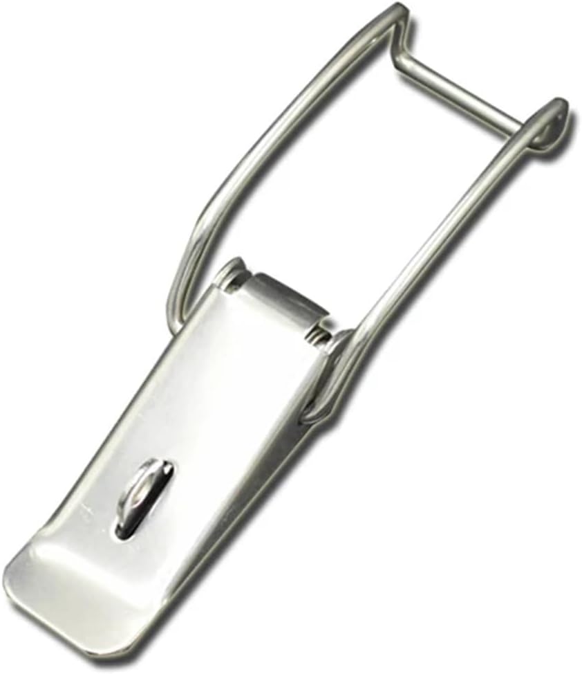 Stainless Steel Cinet Boxes Hasp Lock Spring Loaded Latch Catch Toggle Locks Buckle for Sliding Door Window Toolbox 1Pcs