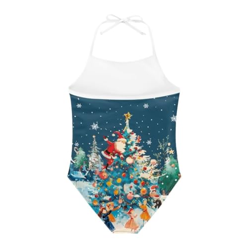 Image of Cute Christmas One-Piece Swimsuits Beach Swimwear Bathing Suit for 3-10 Years Girls