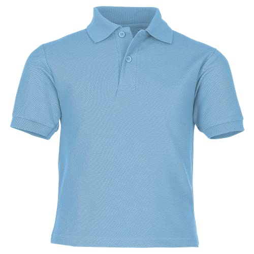 Fruit of the Loom Kids’ Short Sleeved Polo Shirt - Blue - 5 Years