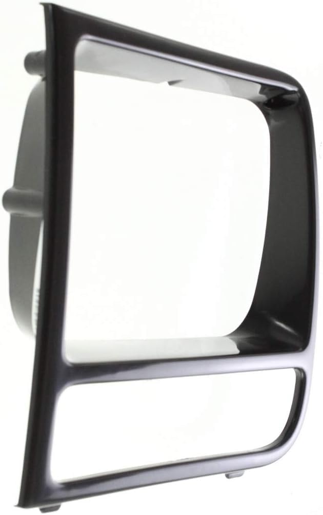 DAT AUTO PARTS Front Left Driver Side Headlight Door Molding Bezel Cover Grille Trim Insert Replacement for 1997 1998 1999 2000 2001 Jeep Cherokee Midsize Black Textured Plastic CH2512157 55055137