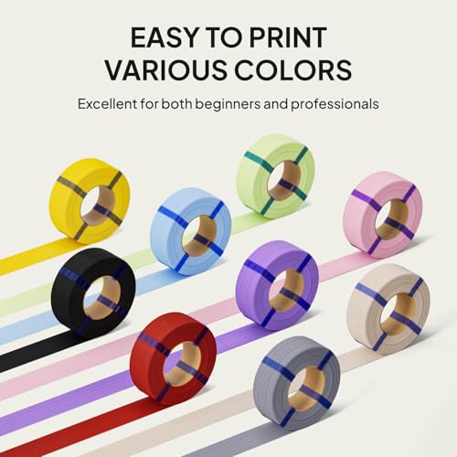 Image of ELEGOO Matte PLA Refill Filament Bundle 1.75mm 4KG, 3D Printer Filament No Spool 3D Printing PLA for Reusable Spool Refilling Sunshine Yellow /Ice Blue /Sakura Pink /Lavender Purple