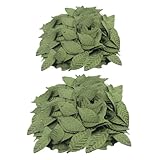 UOPJDD 200 Grün Simulierte Blätter, DIY -Kunsthandwerksmaterialien, Hausdekoration, Haarzubehör, Geschenkverpackung Und Blumensträuße.