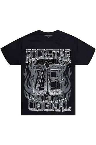 Men's Veyene Black/Grey Oversized Graphic T-Shirt