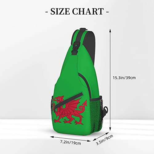 Mochila bandolera unisex con bandera galesa miniatura 4