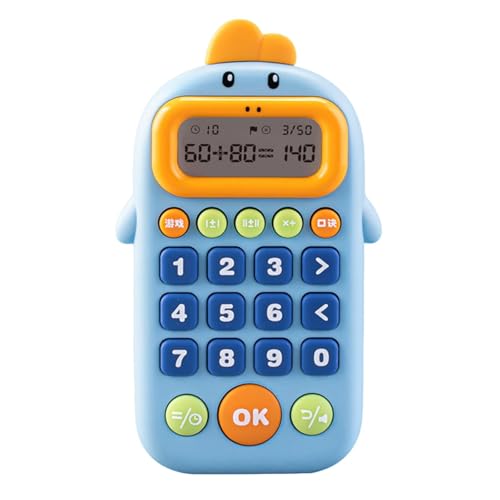 MERIGLARE 【新登場】算数ゲーム 算数玩具 インタラクティブトレーニング 学用品 教育玩具 電子計算機 暗算ドリル 四則計算用 暗算 トレーニング かけ算 割り算 足し算 ミニゲーム 男の子 女の子 5～12歳向け かわいい ディスプレイ付き 子供 小学生 高齢者, 青