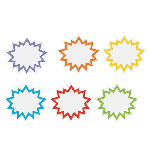 Bulletin Board Superhero Burst Cutouts - 48 Pieces - Educational and Learning Activities for Kids