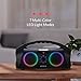 AIWA Portable Boombox - Waterproof Bluetooth Speaker, Rechargeable Wireless Boombox with Multi Color LED Lighting and Digital Display, AUX Input and Carry Handle, 15 Hour Playtime