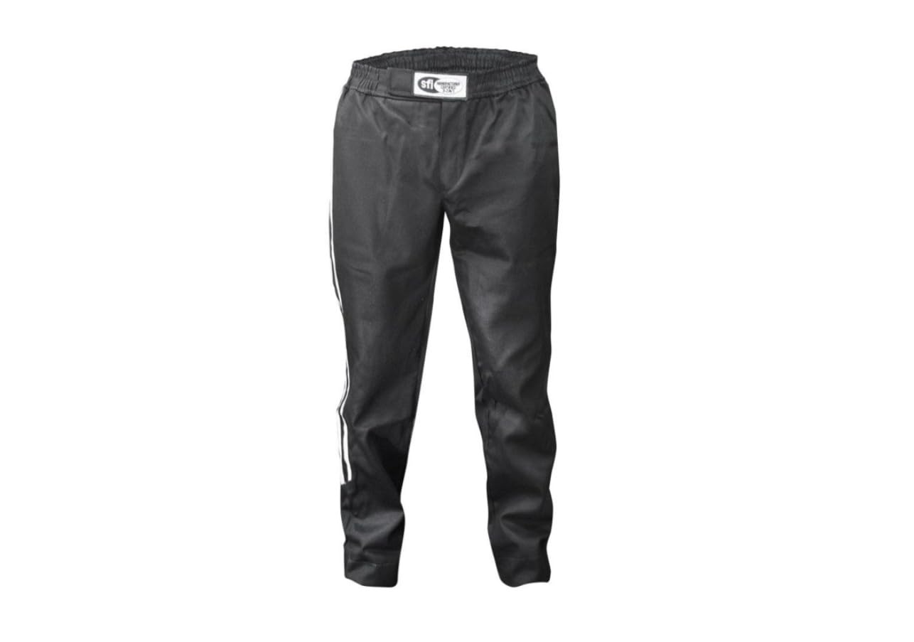 K1 Race Gear K1 Challenger Adult FR Cotton Pants - SFI 3.2A/1 - Black, White - 3XL 68
