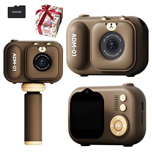 キッズカメラ 子供用 デジタルカメラ 最新 キャンディー型 キャラクター 4800万画素 32GB microSDカード付き 三脚付き ゲーム内蔵 音楽再生 YouTuber 自撮り 動画 ムービー 日本語説明書付き トイカメラ カメラ 写真 子供用カメラ USBケーブル ストラップ付き 人気 おもちゃ