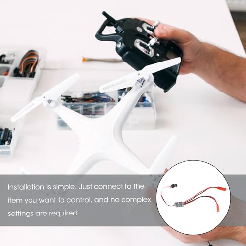 1 Stück 20A RC Schalter, Ferngesteuertes AUX Ein/Aus Schalterrelais für RC Auto, LKW, Boot, Flugzeug, LED Licht, Drohne, Quadcopter, Modellbau, RC Schalter, RC Modellbau – Bild 7