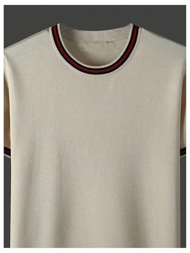 Verdusa Men's Old Money Summer Sweaters Short Sleeve Business Casual Knit Tops3