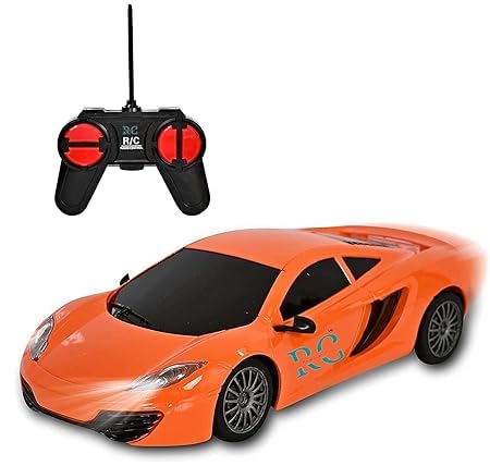 GenericRemote Control Racing Car Toy 1:24 Scale 27MHZ Sport Model - Red/Orange (Orange)