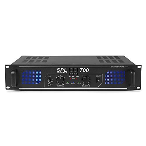 Skytec SPL-700 Stereo Power Amplifier Home HiFi 19 Inch Rack Mount PA DJ Amp with EQ Aux In700W