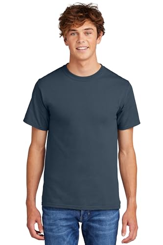 Port & Company Big and Tall 100% Cotton Essential Tshirt PC61T-Tall-LT-Steel Blue