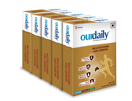 Ourdaily Multivitamin with Ginseng – Multivitamin capsules with 11 Vitamins, 9 Minerals & Powerful Korean Ginseng for Energy & Stamina, Stronger Bones, Immunity Support | 50 Capsules Ourdaily Multivitamin with Ginseng – Multivitamin capsules with 11 Vitamins, 9 Minerals & Powerful Korean Ginseng for Energy & Stamina, Stronger Bones, Immunity Support | 50 Capsules