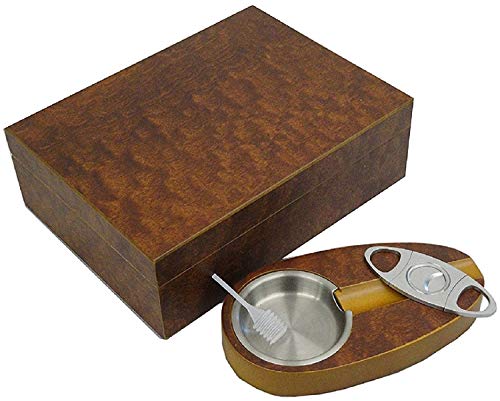Preisvergleich Produktbild Angelo Humidor Set Dunkelbaun