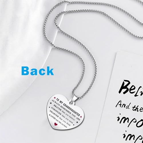 TGCNQ To My Granddaughter Gifts from Grandma, Engraved Necklace for Granddaughter Graduation3
