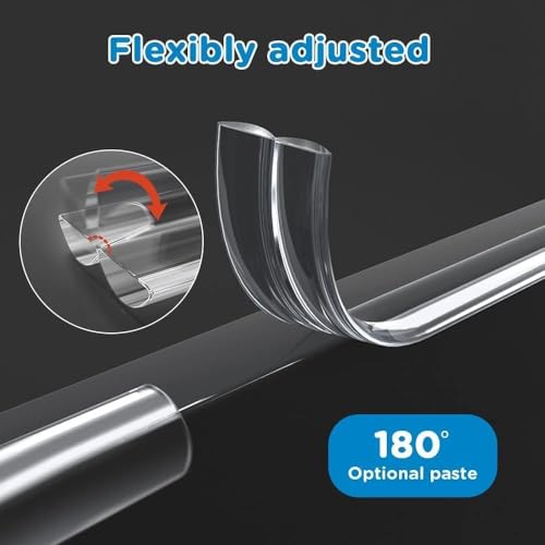 Image of Edge Protector for Sharp Edges 1 Meter(PCK5), Baby Corner Protector Strip, Transparent Silicone Furniture Edge Guard, Child Safety Cushion for Table, Desk & Bed Corners