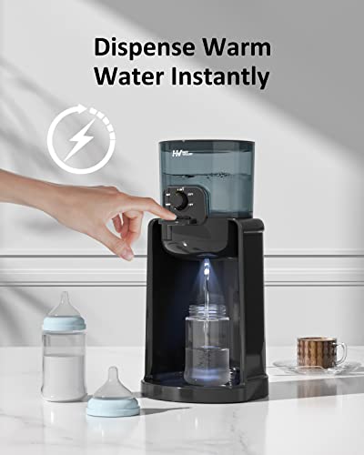Water Warmer, Heyvalue Baby Bottle Warmer, Formula Maker With Night Light, 4 Temperature Control & 72H Keep Warm, Detachable Tank, Instantly Dispenses Warm Water, Feed Baby More Easier And Healthier #TOP1