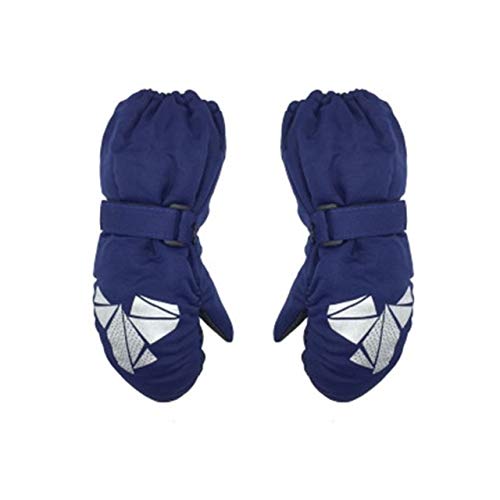Guantes de Invierno cálidos para niños y niñas con Estampado geométrico, Guantes Gruesos a Prueba de Viento e Impermeables - DB