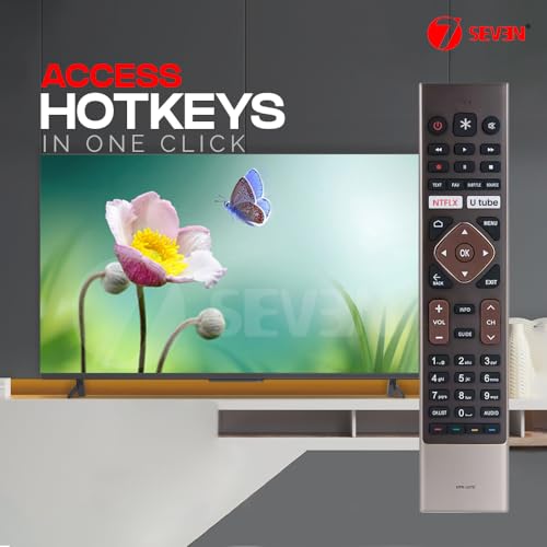 Image of 7SEVEN Compatible with Haier Tv Remote Original HTR-U27E Model Suitable for Smart Android 4K LED Television Without Voice Command Feature or Google Assistant