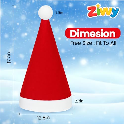Image of Christmas Santa Cap (Pack of 3) | Free Size | Soft & Comfortable Festive Cap for Kids and Adults | Ideal for Parties, School Events, Photoshoots & Holiday Dress-Up | Christmas Gift for Kids