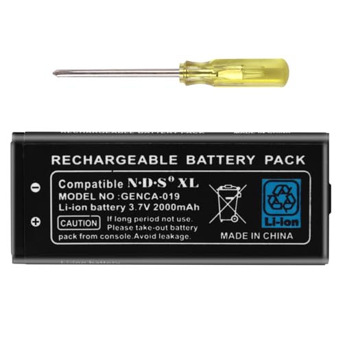Image of UTL-003 Battery for DSi XL, 2000mAh Rechargeable Lithium-ion Battery Pack Tool Kit for Nintendo DSi XL /DSi LL Game Console