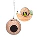 Natürliches Kokosnuss-Vogelnest, Nest für Papagei, Sittiche, Nymphensittiche, Kanarienvogel, Finken, Tauben, für den K?fig für Hamster, Ratten, Rennm?use, M?use, Nahrungszufuhr-Spielzeug