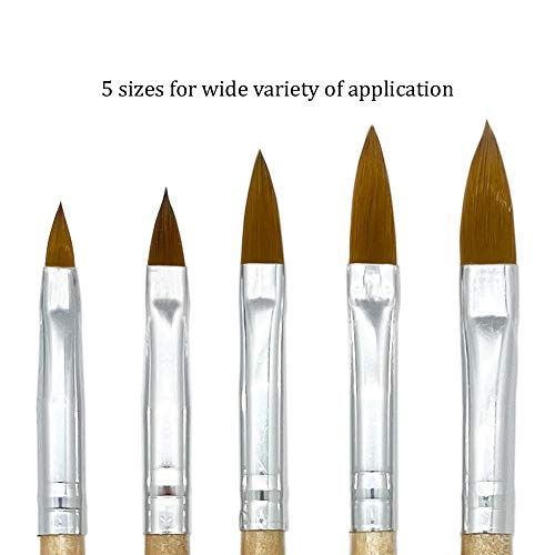 Set de 5 pinceles acrílicos para uñas Winstonia miniatura 4