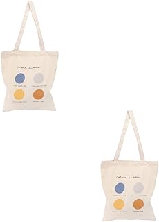 2 Pçs Bolsa De Lona Para Estudantes Bolsa De Lona Bolsa Transversal De Lona Bolsa De Supermercado De Lona Bolsa De Livro Bolsa De Praia Bolsa Portátil Bolsa De Armazenamento Bolsa