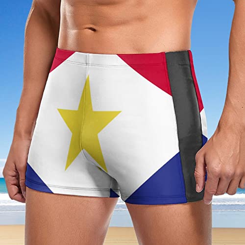 Men's Summer Casual Shorts Saba Flag Holiday Beach Shorts Relaxed Fit for Men Swimming Trunks XL2