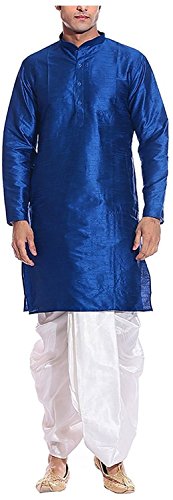 Kurta Dhoti de mezcla de seda conjunto para invitados a bodas religiosas