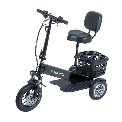 3 Wheel Mobility Scooter for Adults & Seniors, Lightweight Foldable Travel Scooter with 36V 500W Dual Motors, 48 lbs, Long Range, Max Support 330LBS