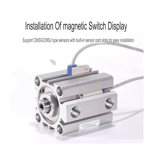 Vérin pneumatique mince double effet 20mm action stable - 3