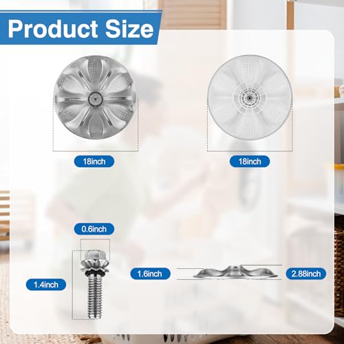 AGZ72909711 Agitator Plate without Washer Pulsator Cap Compatible with lg Washer AGZ72909713 Washplate Pulsator Assembly lg washer parts Replaces: AP6800730, 4873462, AGZ72909703, PS12588963