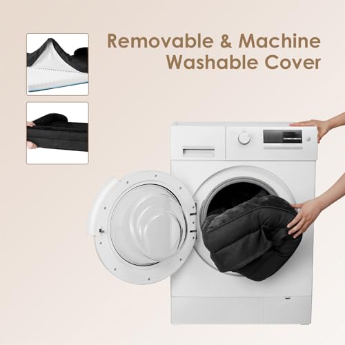 Image of EHEYCIGA Orthopedic Dog Bed for Small and Medium Dogs, Waterproof Memory Foam With Sides, Non-Slip Bottom, Egg-Crate Foam, Washable Removable Cover, Black