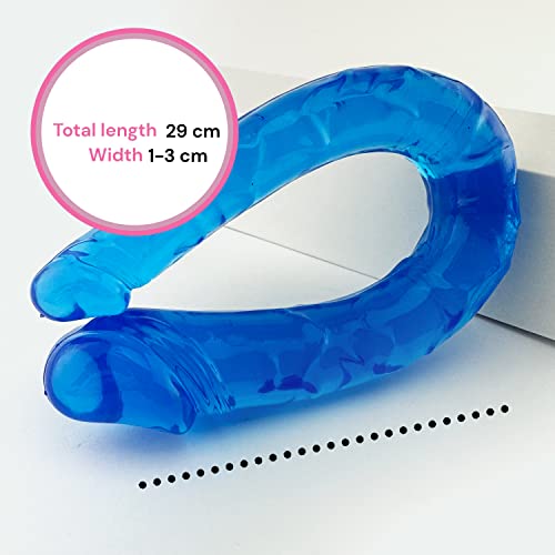 Doppeldildo realistischer Dildo Gelee Dildos langer Dong für doppelseitige lesbische Anal G-Punkt Stimulator Sexspielzeug für Frauen Männer Paare 29cm D28 – Bild 3