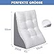 TANYOO Lesekissen für Bett und Sofa Ergonomischer Keilkissen Zweischichtiges Design Memory Schaum Rückenlehne für Reflux Schlafapnoe, Perfekt Rückenkissen für Rückenunterstützung(55x55x25)