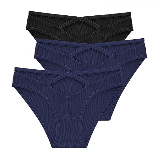 Bragas de algodón para mujer perfectas para el gimnasio y la oficina pack de 3 KATIAK