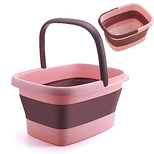 Spa para pies plegable multifuncional color rosa miniatura 1