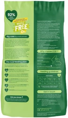 Burgess Excel Nuggets with Mint Adult Rabbit Food 9 kg, Green