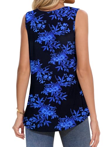 Women Tank Tops Summer Square Neck Sleeveless Tops Loose Fit Flowy Cute Casual Shirts S-3X4