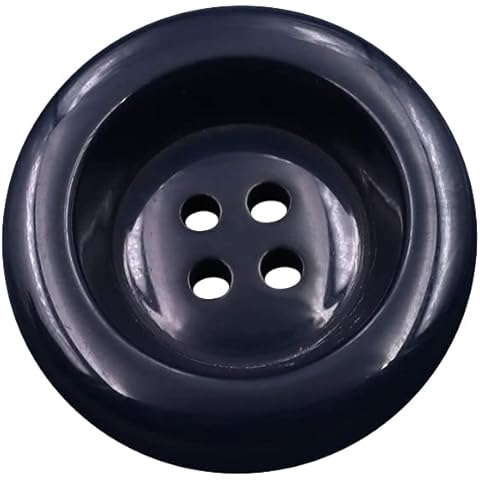 ZoTuoART Multicolor Multi Size Resin Round Buttons - Thickening 4 Holes Replace Buttons Candy Color Buttons DIY Handmade Ornament - Clothing Accessories Sewing Buttons - Navy Blue 30mm (20Pcs) Cover