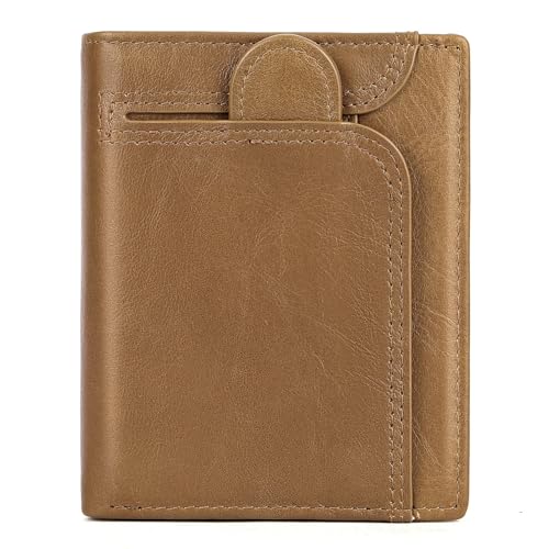 Men's Wallet Multi Functional Short Men's Retro Wallet for Party，Travel(Yellow)